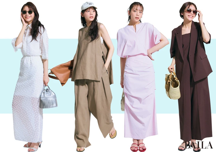 【夏向きセットアップなら秒でサマ見え!】悩まず着映えてワンピより今っぽいセットアップ12選