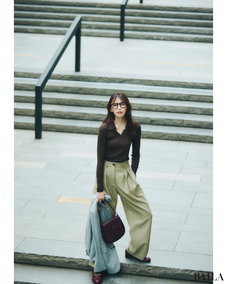 宮田聡子は「ポロニット」を大人カッコよく