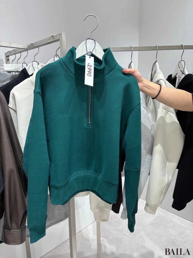 GU「ヘビウェイトスウェットハーフジッププルオーバー」