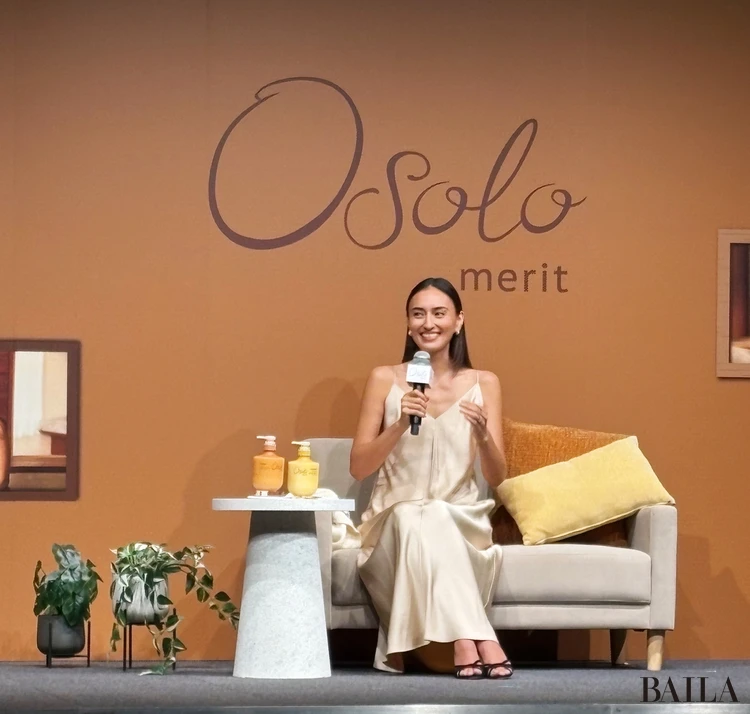 花王「Osolo（オソロ）」発表会　アンバサダーの長谷川潤　登壇写真　トークセッション