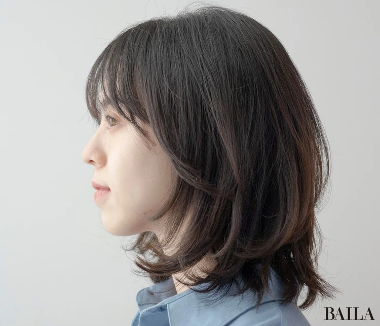 フェイスレイヤーのこなれミディ　サイド