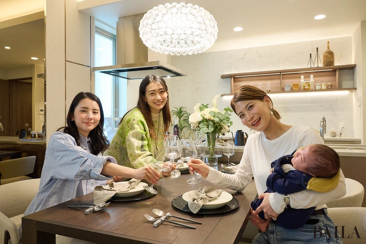 クレストプライムシティ南砂　モデルルーム　ダイニング　女子会風