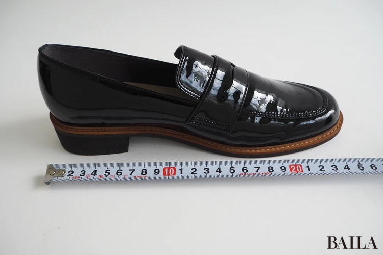 ワシントン靴店 晴雨兼用 コインローファー W ¥15400 ブラックエナメル 24.0cm 162cm 長さ(かかと〜足先のいちばん長い部分):約24cm