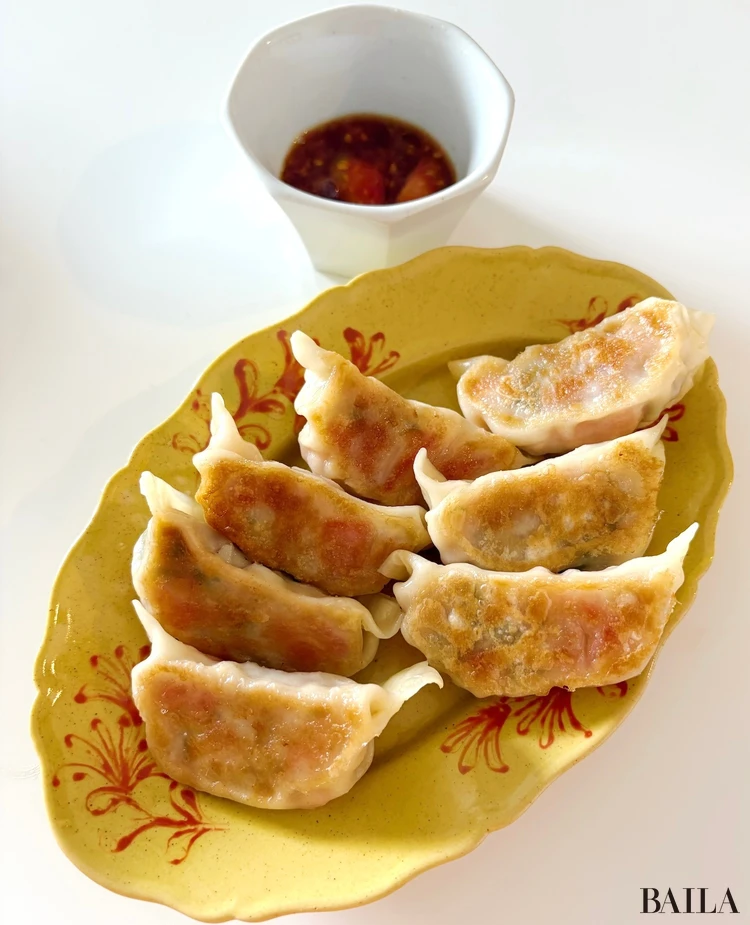 長谷川あかり レシピ トマトとしらす、大葉の夏餃子 完成写真