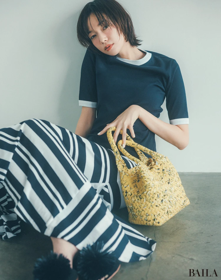 リンガーT マディソンブルー Tシャツコーデ 佐藤栞里