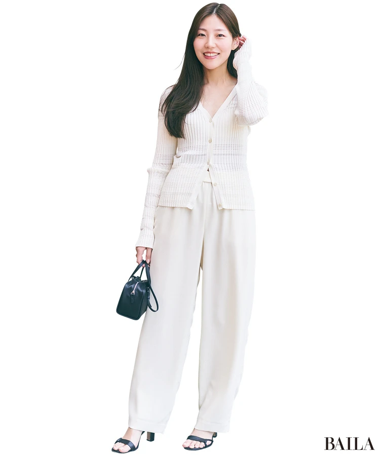 Theoryプレス・比護つばささん 夏のワンツーコーデ