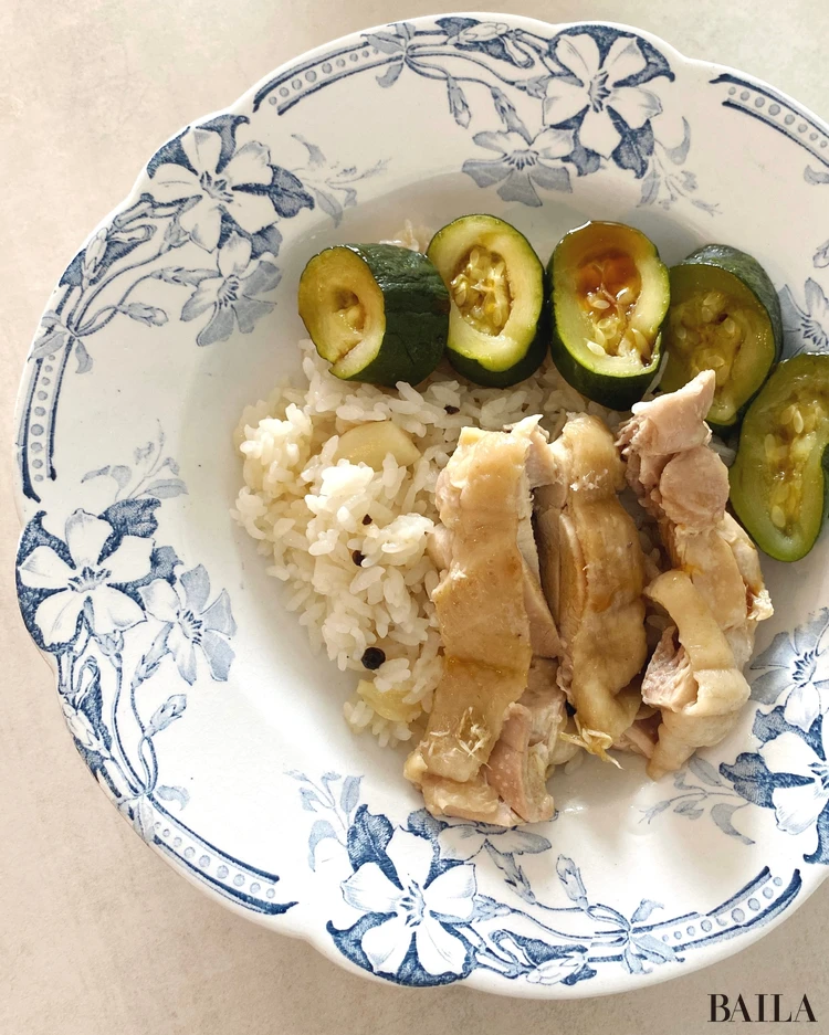 長谷川あかり レシピ まるごとチキン&ズッキーニの炊き込み 完成