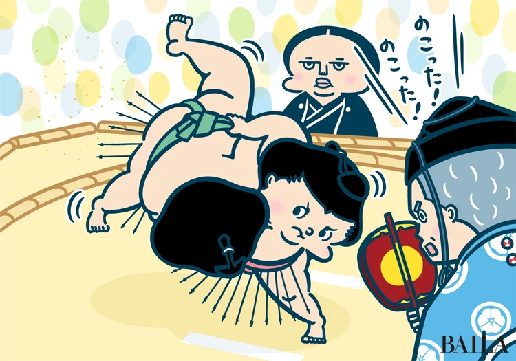 お相撲さんイラスト のこったのこった