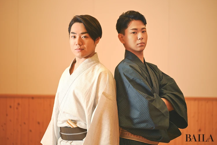 中村鷹之資と尾上左近、歌舞伎『刀剣乱舞』のインタビュー　背中合わせ
