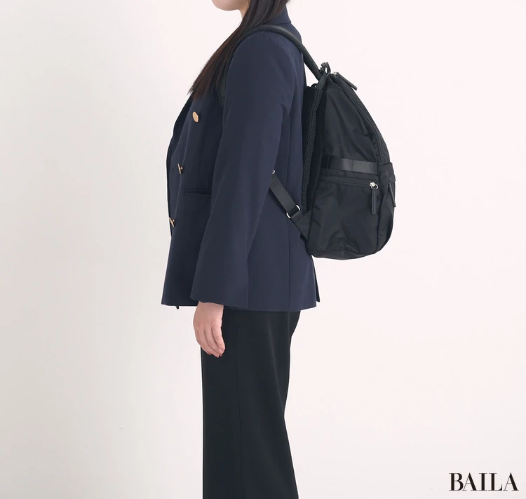 アイシービー　リュック　着用感　サイド