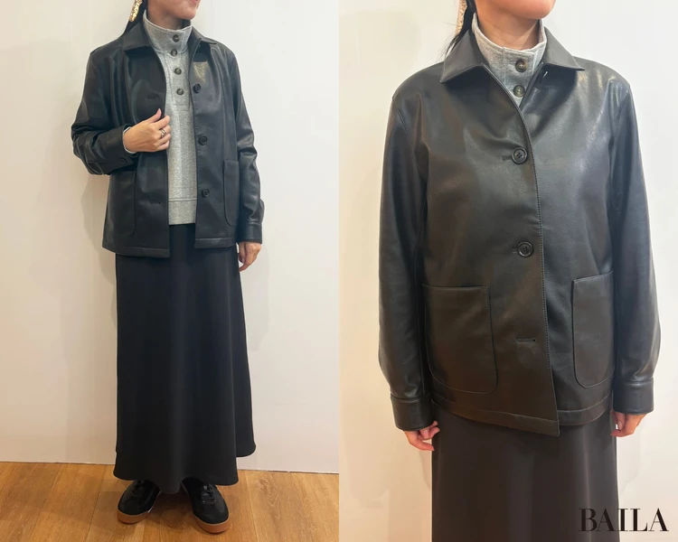  キャミソールワンピース￥3990・リブタンクトップ￥990・ハーフボタンスウェットプルオーバー￥3990・コーティングリラックスシャツジャケット￥7990（8月下旬発売）・スフレヤーントライアングルスカーフ￥1990（8月下旬発売）／ユニクロ