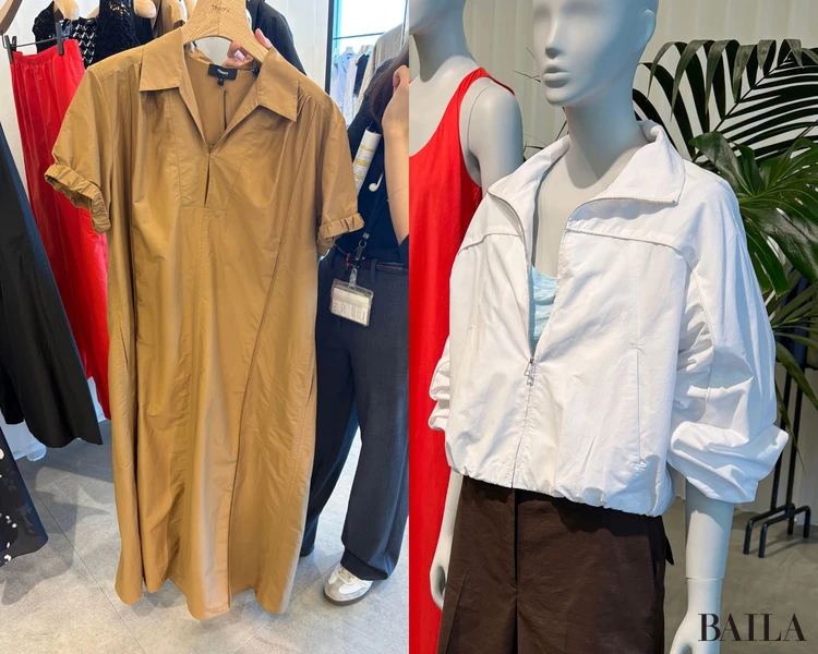 ワンピース、ブルゾン色違い