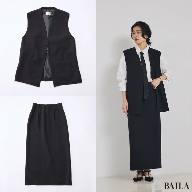 ルージュ・ヴィフ ラクレ　ジレセットアップ　コラージュ写真