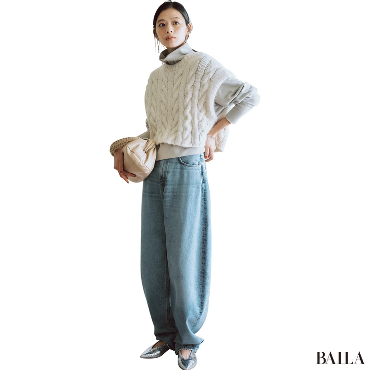 【15°C】KNIT VEST×スウェット