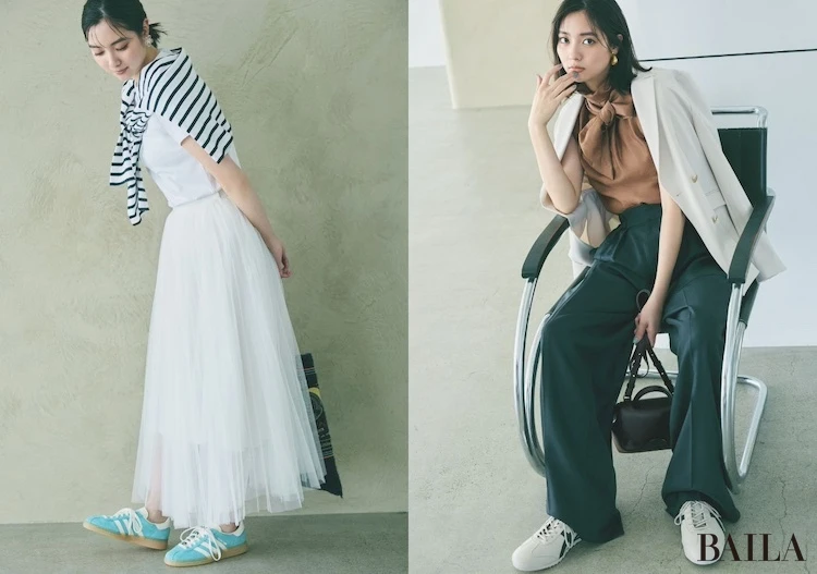 【大人の最新スニーカー事情】パンプス代わりの“細身薄底スニーカー”が平日も休日も大活躍♪