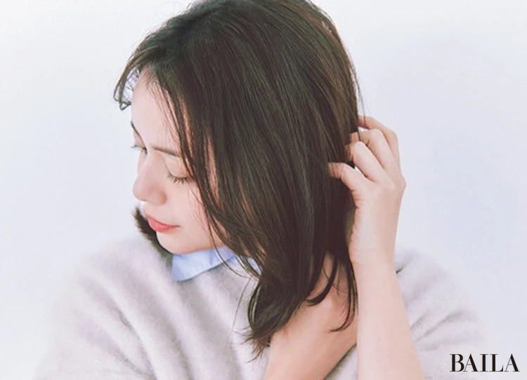 セミドライなダウンヘア　HOW TO②