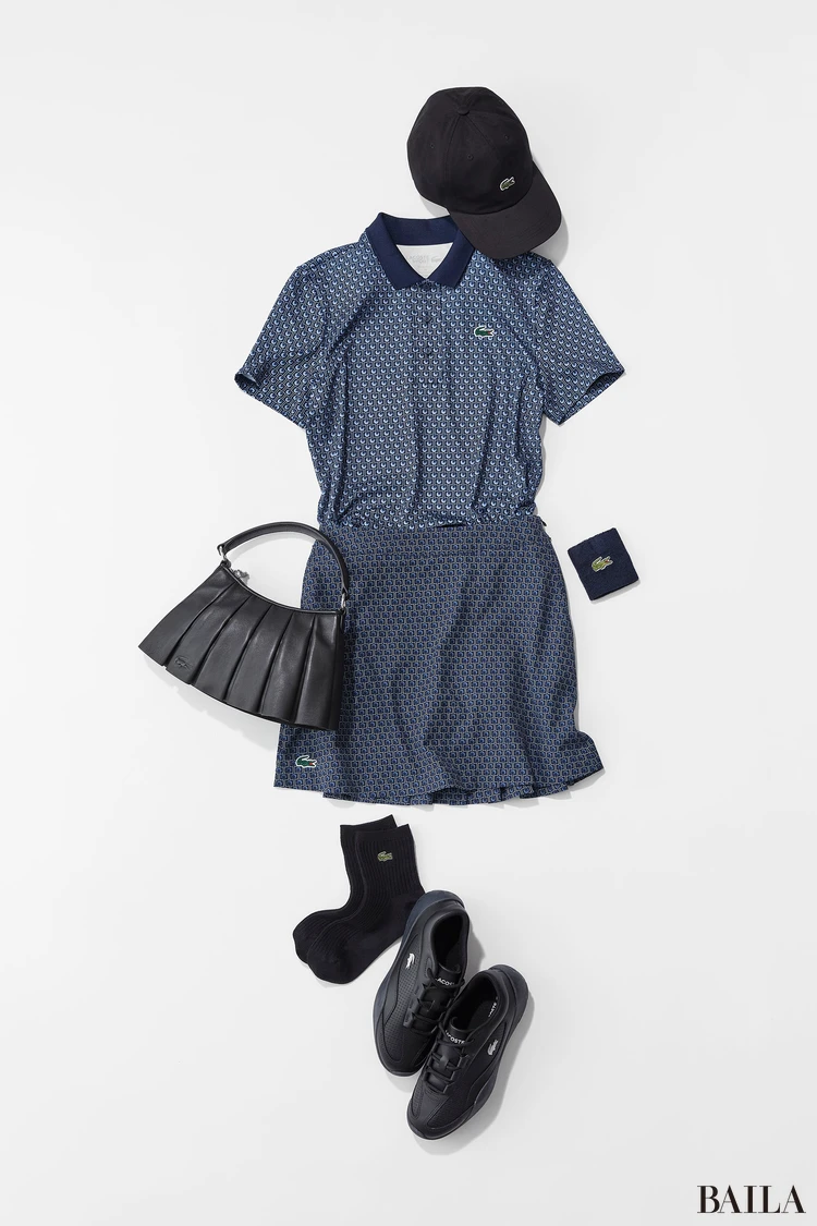 ラコステゴルフ　ダークトーンのゴルフウエア