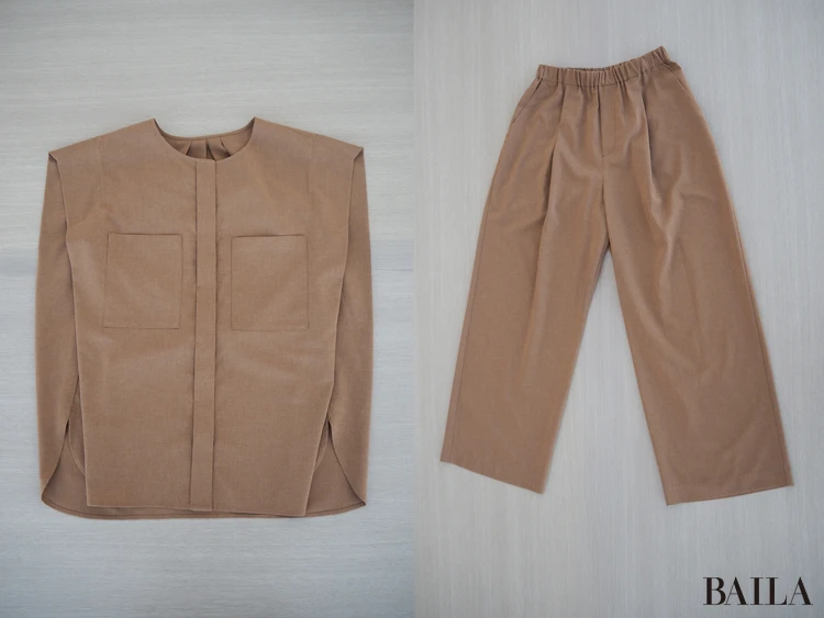 「ドライタッチ ツインポケットブラウス」「ドライタッチ 美シルエットイージーパンツ」の「細部」に注目！