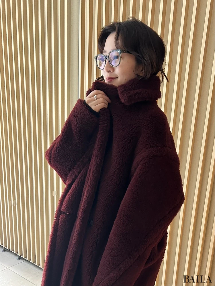 襟を立てた様子