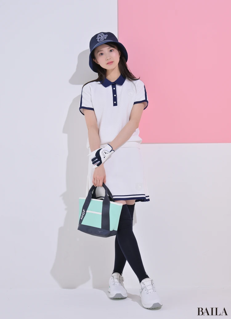 ミズノ　ゴルフウエア　全身