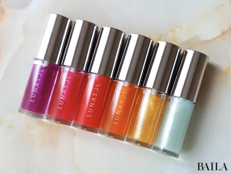 LUNASOL（ルナソル）夏新作コスメ　リップオイル　全６色の写真
