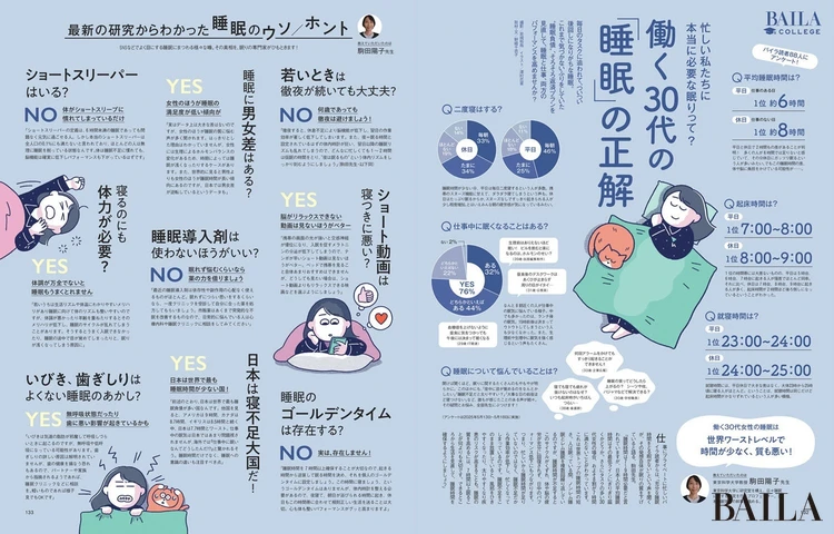 2025年6月27日(金)発売のBAILA8・9月合併号 働く30代の「睡眠」の正解