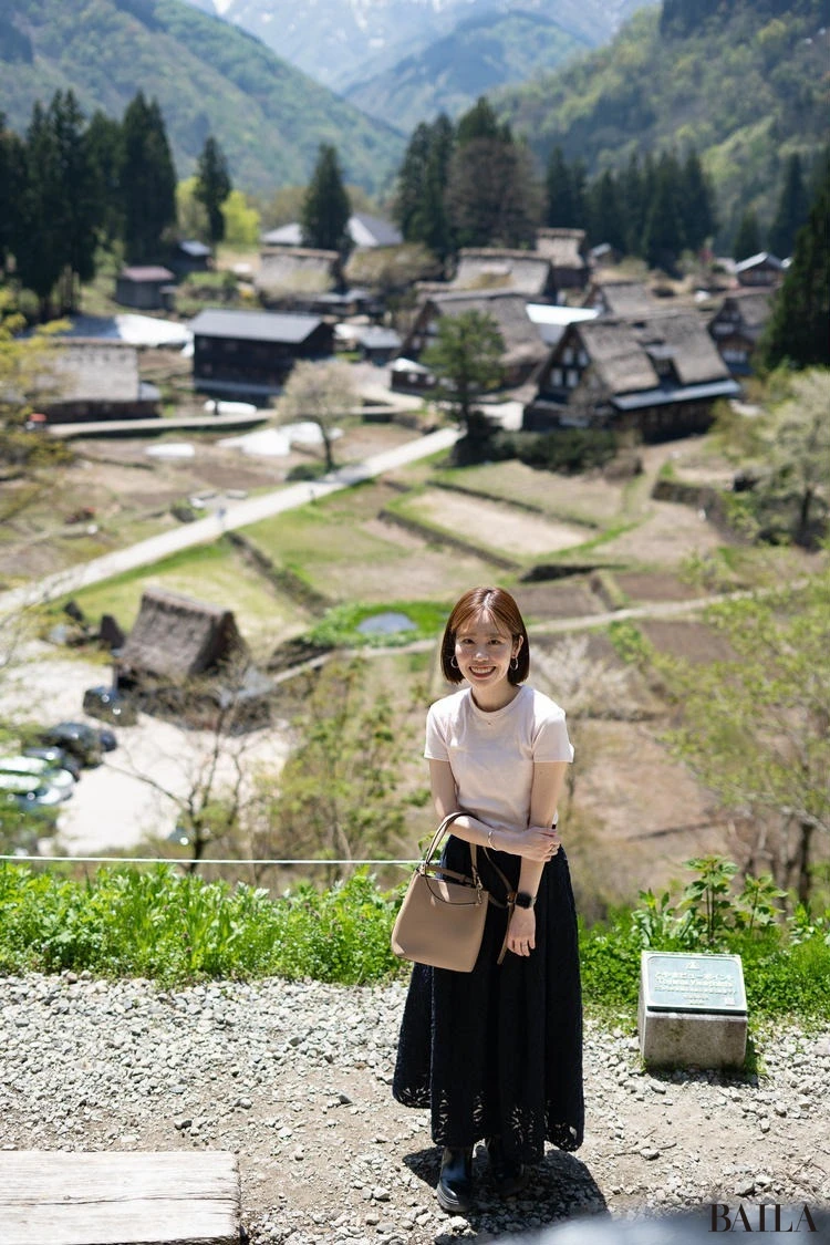 松田 みさき　富山旅行のコーデ