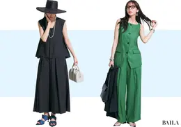 【秒でサマ見えする夏向きパンツセットアップ】高見えカラーのジレセットアップで都会感＆大人っぽさを加速