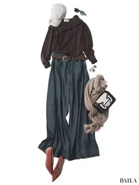 Dark Blue Denim｜重たく見えないよう小物でとびきりの遊び心を