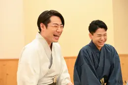 中村鷹之資と尾上左近、爆笑