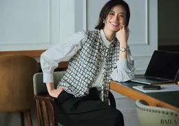 ツイードジレの登壇コーデ