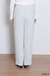 PLUS STYLEワイドパンツ（ダブルクロス）　バック