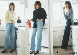 がっしり下半身をカモフラージュするワイドストレートデニム3選【大人のための“体がきれいに見える”旬デニム】