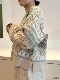 「フェアアイルクルーネックセーター」ベージュ　Mサイズ　162cm ユニクロ　JW ANDERSON