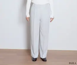 プラステ　PLUS STYLEワイドパンツ（ダブルクロス）　フロント　