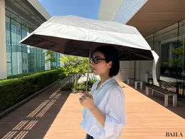 UVOウーボ日傘　5段折りたたみ傘　切り継ぎ　影の濃さ