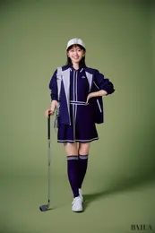 ラコステゴルフ　ゴルフウエアを着た鈴木愛理