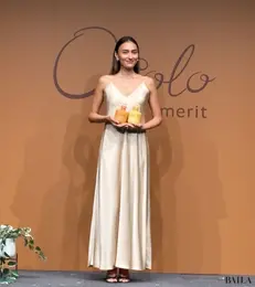 花王「Osolo（オソロ）」発表会　アンバサダーの長谷川潤　登壇写真