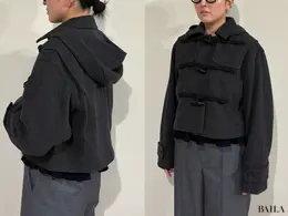 身長162cm GU rokh 2025 aw  Mサイズ 「ダッフルコート by rokh +X」