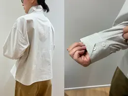 「コットンスタンドカラーシャツジャケット」