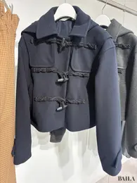 身長162cm GU rokh 2025 aw  Mサイズ 「ダッフルコート by rokh +X」ネイビー