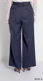 ウールドスキンタックワイドパンツ　バック