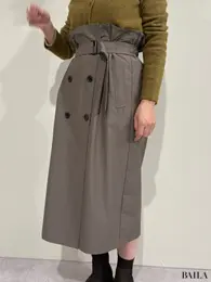身長162cm GU rokh 2025 aw  Mサイズ「トレンチスカート by rokh」