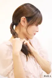 30代髪型・ロングのヘアアレンジプロセス