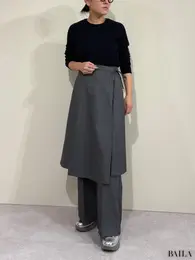 身長162cm GU rokh 2025 aw  Mサイズ 「ラップパンツ by rokh +X」