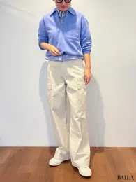 コーデ① ブルー×エクリュでつくる、JW ANDERSONらしい上品カジュアル