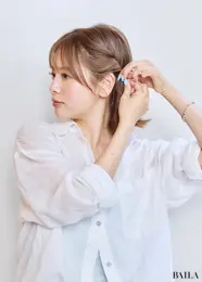 30代髪型・ミディアムのヘアアレンジプロセス