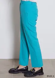 後ろゴムセンタープレステーパードパンツ　サイド