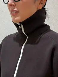 ミラノリブフルジップカーディガン￥5990