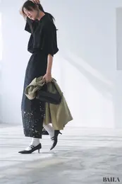 辛口メリージェーンには、ホワイトの細めリブが正解！